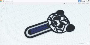 PEZZIDIPLA - panda paper clip - Tinkercad